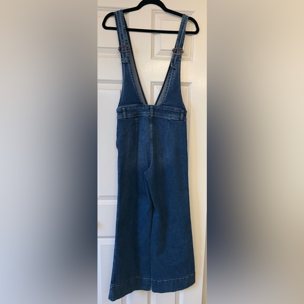Free People A-Line Medium Wash Overalls Size 0 - Picture 5 of 13